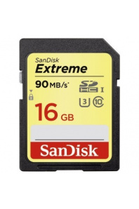 SanDisk Extreme SDHC Card 16 GB 90 MB/s Class 10 UHS-I U3