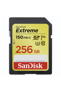 SanDisk Extr SD 256 GB 150 MB/s Cl. 10 UHSI U3 V30